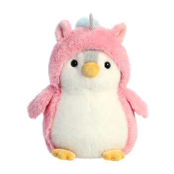 Aurora PomPom Penguin 7" Unicorn Costume Pink Stuffed Animal