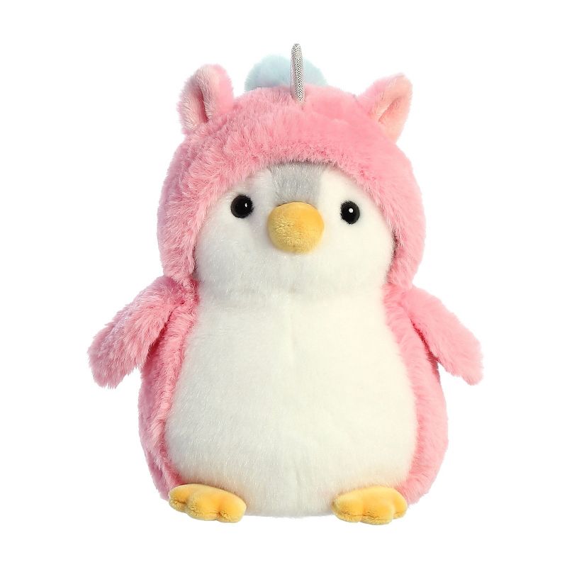 Aurora PomPom Penguin 7" Unicorn Costume Pink Stuffed Animal, 1 of 6