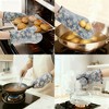 REGALWOVEN Set of 2 floral style with gripping of heat resistant waterproof easy to clean for kitchen baking and cooking Oven Mitts - 2 of 4