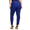 Rekucci Curvy Woman Ease into Comfort Skinny Pants with Tummy Control | Pull-On Stretch Work Pants - Sapphire, 24 Short - 3 of 3