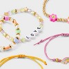 Girls' 5pk LOVE with Smileys and Rainbows Bracelet Set - Cat & Jack™️: Beaded, Chain, Stretch, Pull-On - 3 of 3