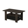 HOMLUX 31" Coffee Table Modern Living Room Furniture with Storage Bin Drawer & Open Shelf - 2 of 4