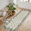 Acekool Floral Runners,Kitchen Runner Rug Ultra-Thin, Non-Slip Hallway Rug Stain Resistant Boho Low-Pile Carpet for ‎Bathroom Bedroom - 2 of 4
