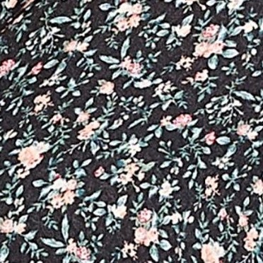 black ditsy floral