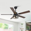 VACZON 60" Black Modern Smart Ceiling Fan with Lights and Remote - 3 of 4
