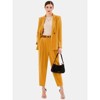 EXLURA Women's Business Blazer and High Elastic Waist Pant Suit Set Loose Fit Casual Fall Winter 2 Piece Suits for Work - 2 of 4