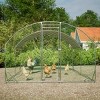 LAOTIES Large Metal Chicken Coop,Walk-in Outdoor Poultry Run With Waterproof Cover And Lockable Door,Chicken Cage - 2 of 4