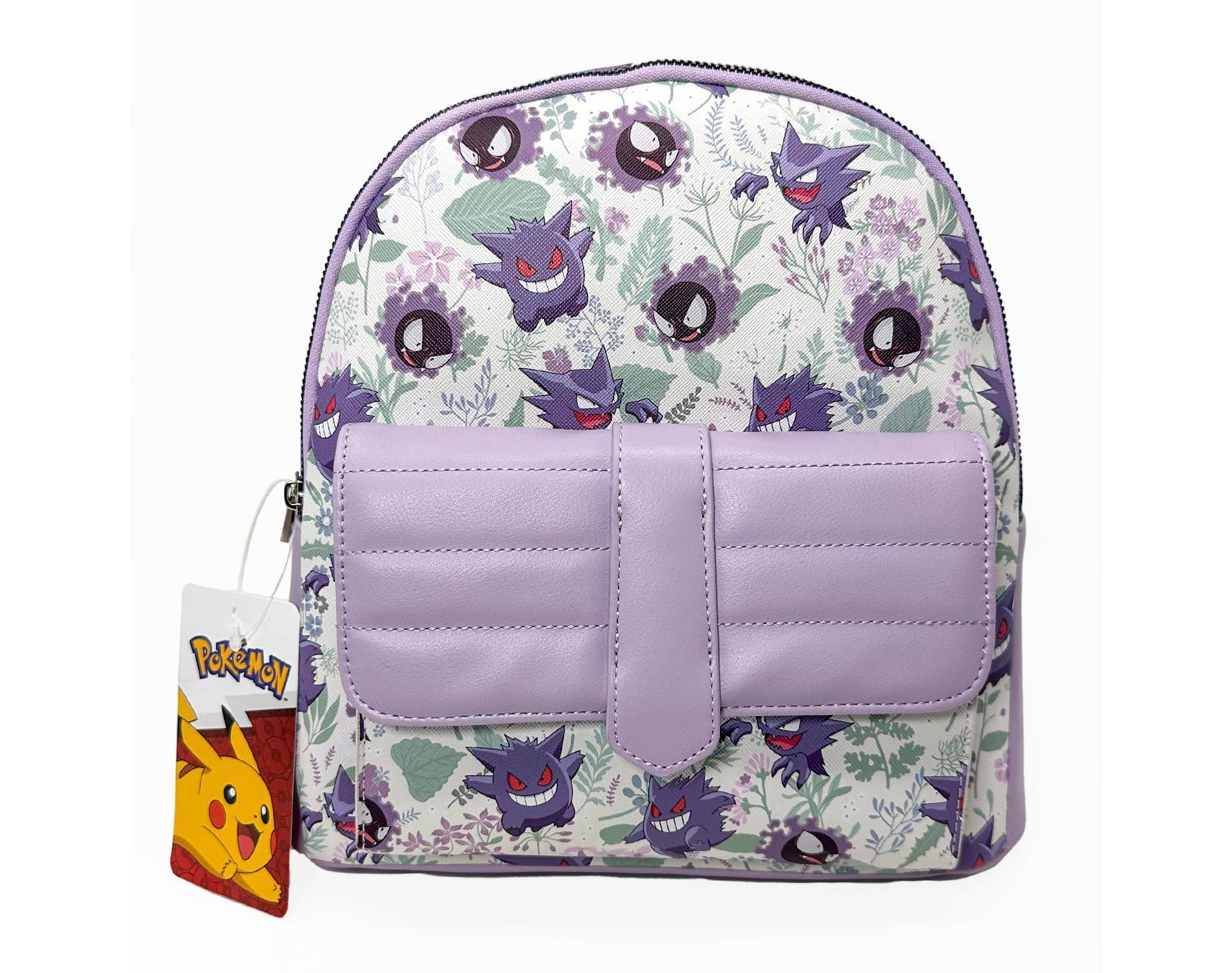 Pokémon Gengar Print Mini Backpack - White/Purple