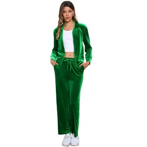 Jess by Meiko Women's Slim Fit Velour Tracksuit Set 2 Pieces - 1 of 4