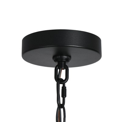 Matte Black Glass Mini Outdoor Pendant Light