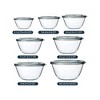 Apex Vanguards 14-Piece Glass Salad Bowl Containers - 3 of 3