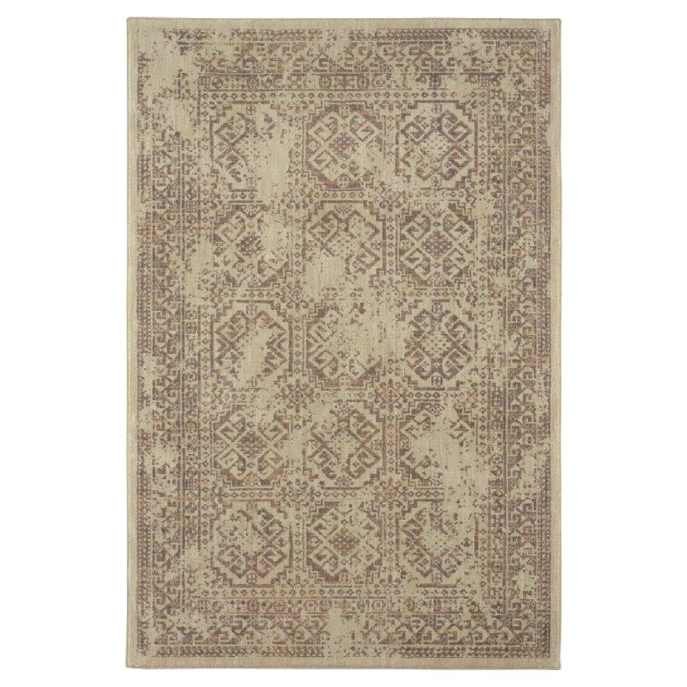 Photos - Area Rug 6'6"x10' Overdyed  Cream - Threshold™