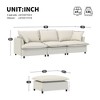 94" Chenille L-Shaped Modular Sectional Sofa with Ottoman and Throw Pillows for Living Room, Bedroom, Apartment - 2 of 4