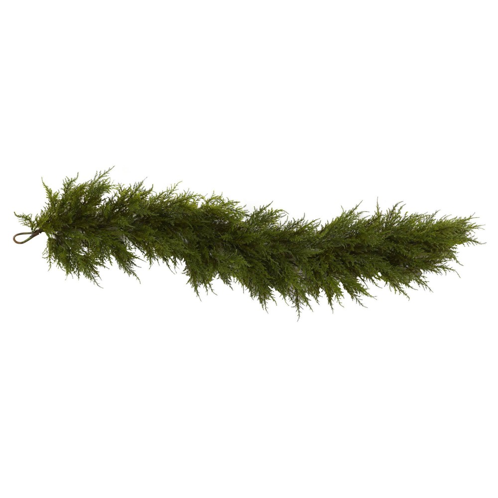 Photos - Other interior and decor Nearly Natural 6' Cedar Artificial Christmas Garland Green