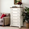 VANIRROR 6-Drawer Farmhouse Dresser, Tall White Storage Chest with Deep Drawers for Bedroom, Living Room, Entryway - 2 of 4