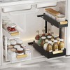 GustoWave Under Sink Storage Kitchen Organisation Carbon Steel 2-Tier Pull-Out Cupboard Organiser Height Adjustable Under Sink Rack - 2 of 4