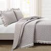 3pc Ella Lace Ruffle Quilt Set - Lush Décor - 2 of 4