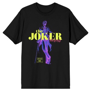 The Joker Text and Character Graphic Men's Black Graphic Tee - 1 of 1