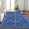 Area Rug, Non Slip Non Shedding Persia-Falling Flowers Carpet, 1200GSM Polyester 350GSM Velvet Washable Foldable Simulation Printed Carpet - 2 of 4