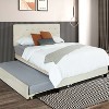 ORRD Queen Upholstered Storage Bed with Trundle - No Box Spring Needed, Modern Platform Bed with Pull-Out Drawers for Extra Space（Beige） - 3 of 4