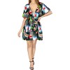 LA LEELA Women's Beachwear Swim Beach Cover Ups for Swimwear Cover up Swimsuit Coverups for Women Holiday Mini Christmas XL-XXL Santa Gifts, Black - 4 of 4