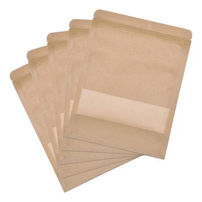 Unique Bargains Paper BOPP Waterproof Moisture-Proof Food Storage Container Stand Up Pouches Bags 100 Pcs