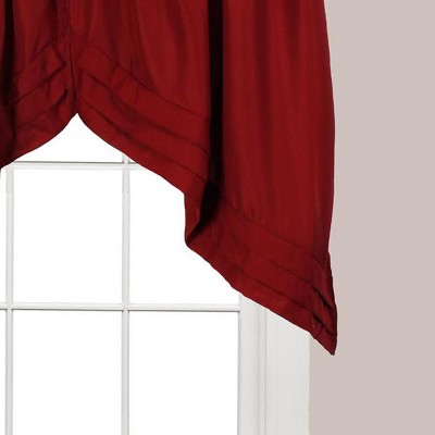 Navy Polyester Pleated Hem Kitchen Window Swag, 57x30"