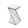 Side Table, Geometric End Table, Living Room Side Table, Small Night Stands, Mirrored Bedside Table - 4 of 4