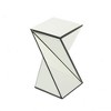 Side Table, Geometric End Table, Living Room Side Table, Small Night Stands, Mirrored Bedside Table - image 4 of 4