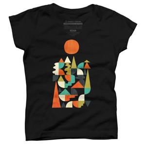 Girl's Design By Humans Unfinished Landscape By radiomode T-Shirt - 1 of 2