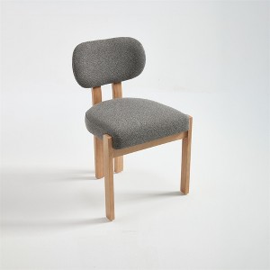XINGHANZHENXUAN Set of 2 Modern Farmhouse Dining Chairs, Upholstered Fabric Kitchen Chairs with Wooden Legs - 1 of 4