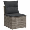 vidaXL 10 Piece Patio Sofa Set with Cushions Gray Poly Rattan - 4 of 4