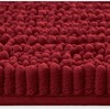 Home Mart Goods 2 Piece Set Maroon Red Soft Cozy Plush Chenille Bath Mat Bathroom Rug - 2 of 2