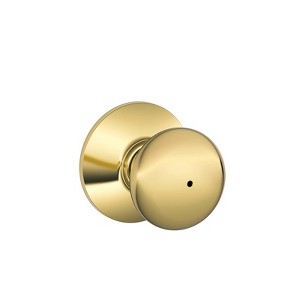 Schlage Plymouth Bright Brass Bed and Bath Knob Right or Left Handed - 1 of 1