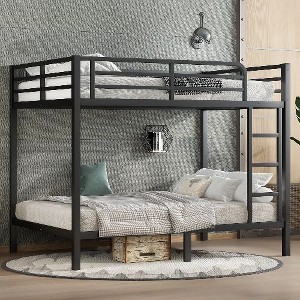 Kumasinova Metal Bunk Bed – Heavy-Duty Steel Bed Frame with 2-Side Ladders & Under-Bed Storage, Noise-Free Design Bunk Bed for Teens and Adults - 1 of 4