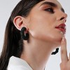 SOHI Women's Emerald Green The Jingle Hoop Earrings - 3 of 4