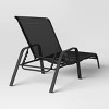 Sling Stacking Steel Outdoor Patio Chaise Lounge Black - Room Essentials™ - 4 of 4