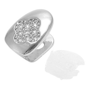 Unique Bargains Teeth Grillz Set Tooth Gorgeous Teeth Accessory for Halloween Hip Hop Show - 1 of 4