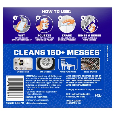 Mr. Clean Unscented Magic Eraser Whole Home Extra Durable Multi-Purpose Cleaner - 2ct