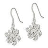 Black Bow Jewelry Sterling Silver Satin Snowflake Earrings - 2 of 4