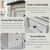 Mastgoal 46" Farmhouse Dresser with 5 Drawers, Rustic Wood Closet Storage with Roman Column for Bedroom - 3 of 4