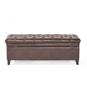 CAVINAS 50" Storage Ottoman Bench for Bedroom,Tufted Storage Bench with Lift Top,Ottoman for Living Room,Entryway - 1 of 4