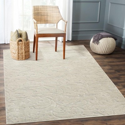 GAOMON Modern Boho Floral Rug, High-Low Pile Area Rug, Textured Indoor Carpet for Living Room, Bedroom, or Office Decor
