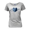 NBA Memphis Grizzlies Women's Short Sleeve Burnout Scoop T-Shirt - 2 of 4