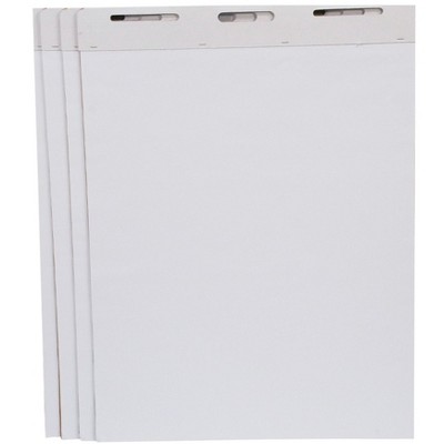 School Smart Unruled Easel Pad Paper, 34 x 27 Inches, 50 Sheets, Pack of 4