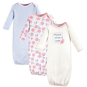 Touched by Nature Girls Organic Cotton Gowns, Pink Rose, Preemie/Newborn - 1 of 1