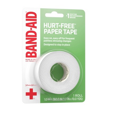 Johnson &#38; Johnson Band-Aid Brand First Aid Hurt-Free Medical Paper Tape - 1in x 10 yd