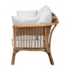 Edana Natural Rattan Sofa with Cushion White/Natural Brown - bali & pari: Bohemian Style, Polyester Upholstery, No Assembly Required - 4 of 4