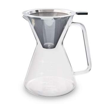 The London Sip Glass Pour Over Carafe w/ Reusable Filter