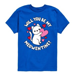 Boys' - Instant Message - Valentine's Day Be My Meowentine Short Sleeve Graphic T-Shirt - 1 of 4